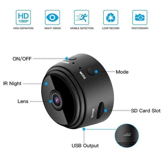 MagnetiCam - 1080p Magnetisk WIFI Mini Kamera | 1+1 Gratis