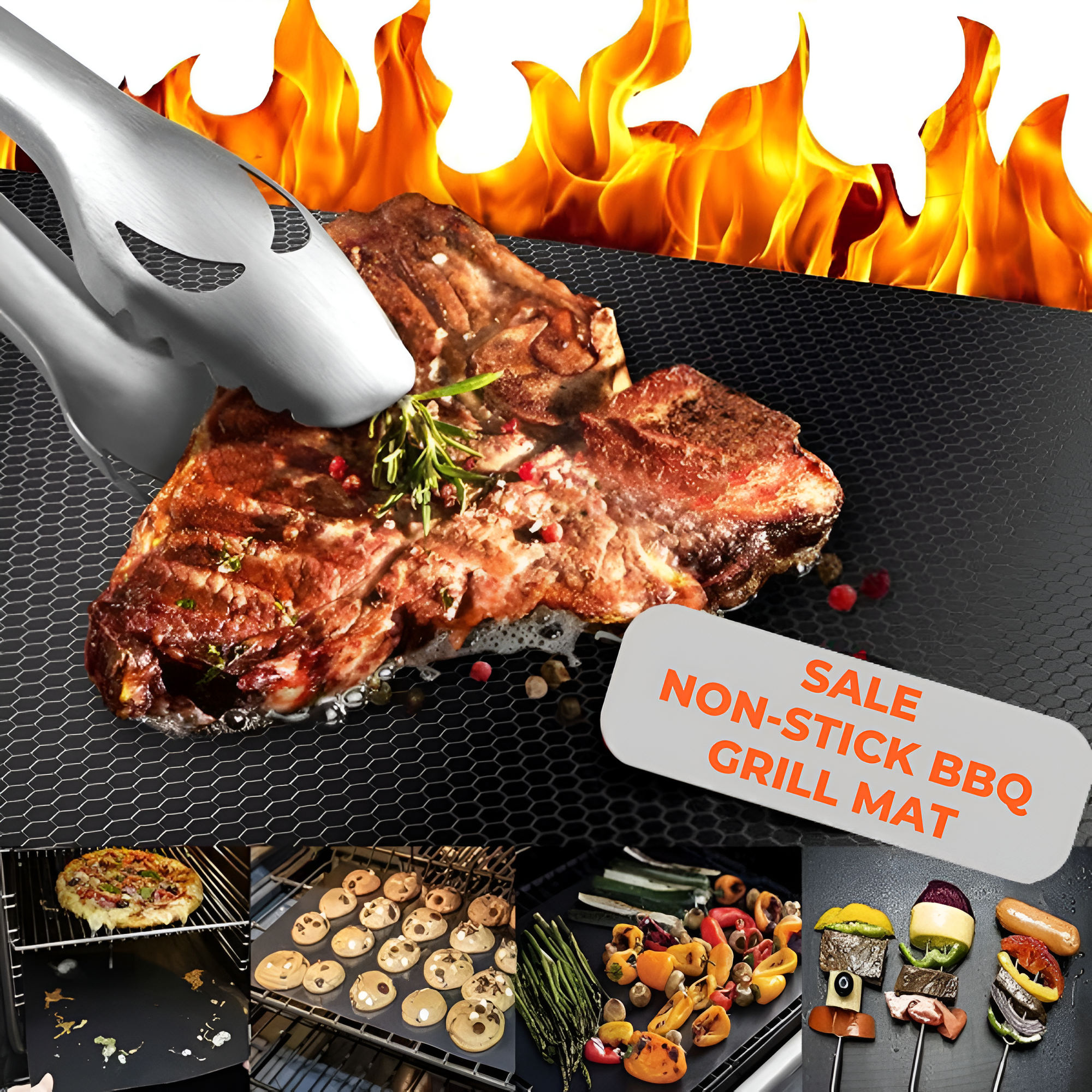 GrillGuard - Non-stick grillmatte for grilling | 2+2 Gratis