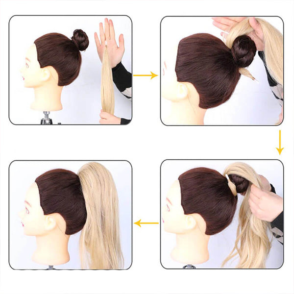 Rapunzel - 80 cm hårforlengelse med hestehale